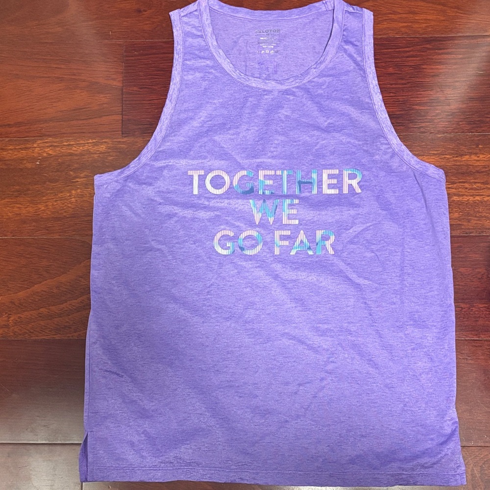 Peloton Tank Top - Together We Go Far purple size XS